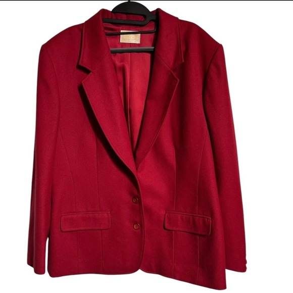 Vintage Pendleton Women’s 100% Wool Red Blazer Jacket ~ Size XL ~ New - Picture 4 of 10